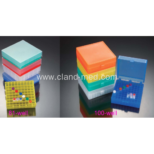 Plastic Cryovial Tube Box 81well